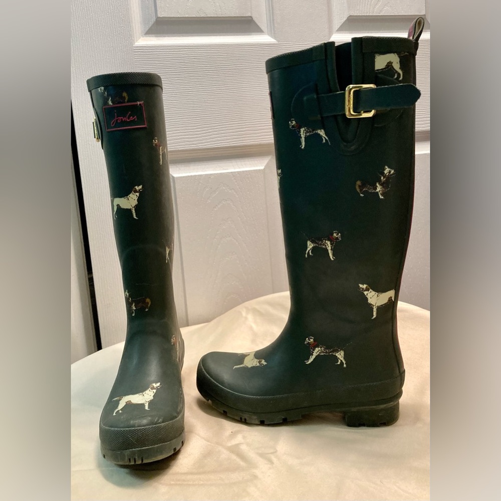 Joules Dog Print Wellies